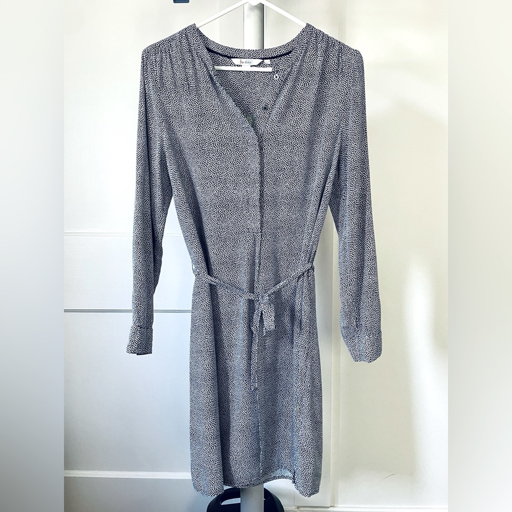 Boden Long Sleeve Dress - Black and White